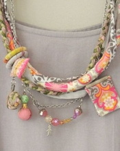 etsy ATLIART Fabric Necklace